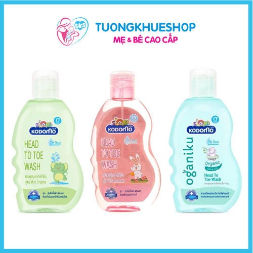 Sữa tắm gội Kodomo 200ml cho bé từ sơ sinh 0+ Dầu tắm gội NK Thái Lan