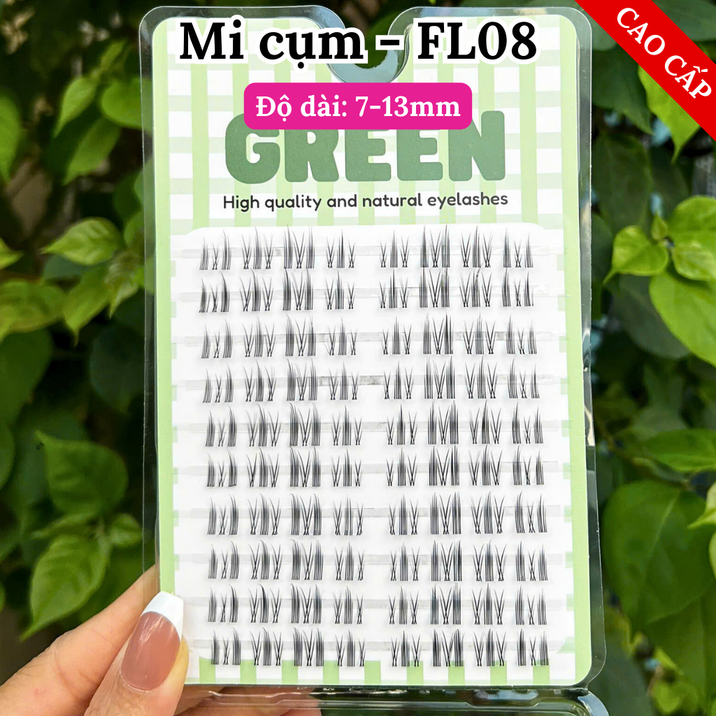 Mi Giả Cụm Tia Quốc Dân FL08 Mi Đa Tầng GREEN Thuỷ Mi