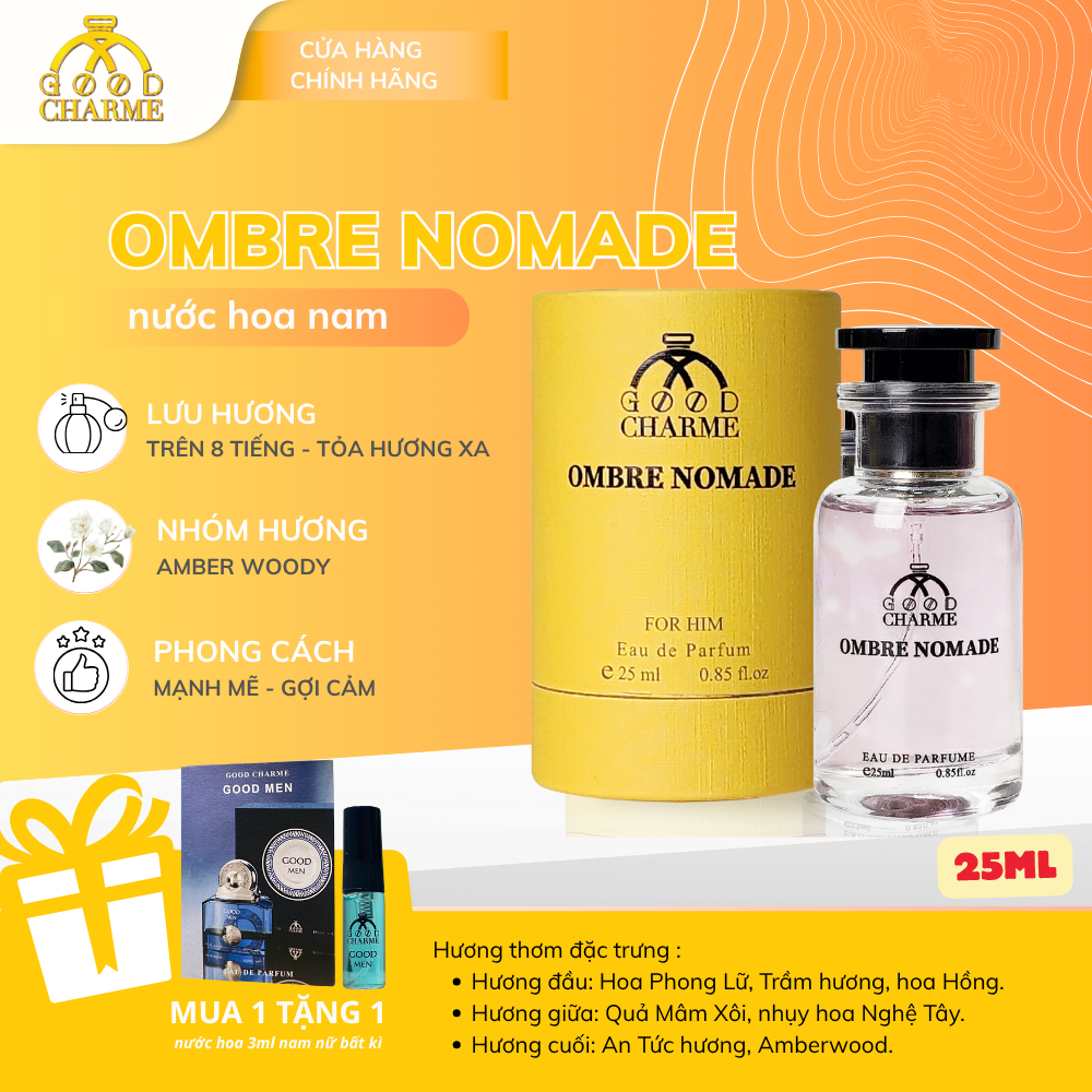 Nước Hoa Nam GoodCharme Ombre Nomade Chính Hãng Sang Trọng Mạnh Mẽ Gợi Cảm 25ml