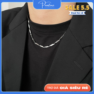 Vòng cổ nam nữ titan dây chuyền unisex Xích Trơn Punstore thời trang titan màu bạc đẹp không gỉ - Vòng Cổ Xích Trơn