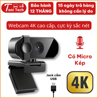 Webcam 4K 2K có Mic cho PC, Laptop, Trợ sáng cực tốt, webcam pc, camera máy tính pc, webcam usb. BH 12 tháng.