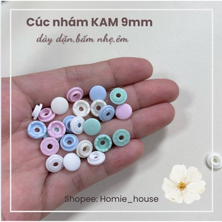 Cúc nhựa nhám sần KAM xịn xò bấm nhẹ êm sz baby 9mm, T3, T5