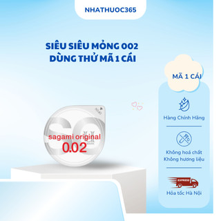 Bao cao su sagami 0.02 cao cấp siêu mỏng - 2 chiếc