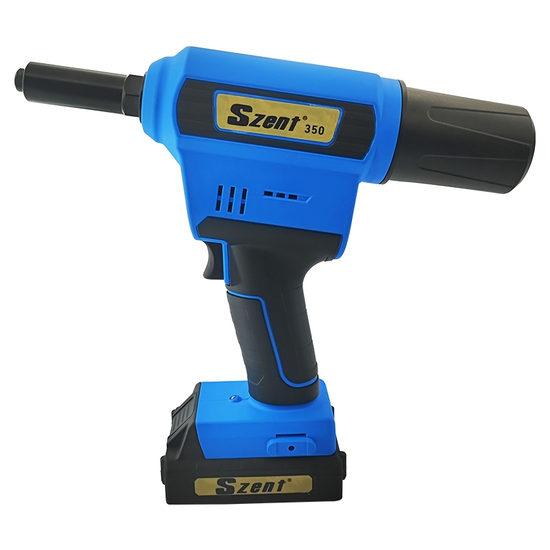 Máy rút đinh SZENT-350 chạy bằng pin, hết pin cắm sạc điện, phù hợp rút đinh từ 3mm-4.8mm(rút được đ