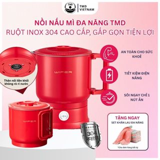 Nồi Nấu Mì Đa Năng TMD – Ruột Inox 304 Cao Cấp, Gấp Gọn Tiện Lợi, Ca Mì Cầm Tay Du Lịch