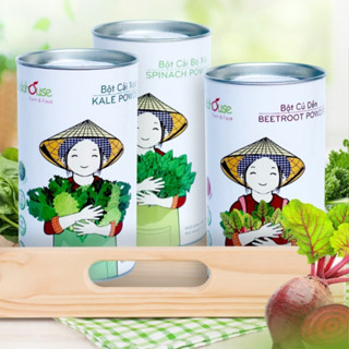  Bột rau củ hữu cơ Dalahouse 120gr bột cần tây diếp cá rau má tía tô cải xoăn lúa mì 