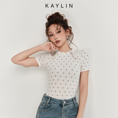 Bodysuit KAYLIN Chấm Bi form ôm tôn dáng chất vải thun flow bi phong cách gợi cảm BST Hè 2025 -  N2479