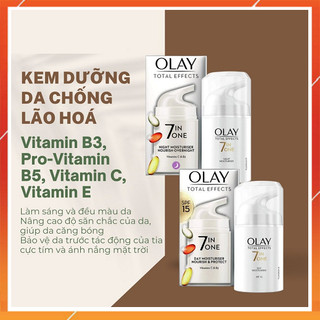 Kem dưỡng Chống Lão Hoá Olay Total Effects 7 In One ngày, đêm 50ml