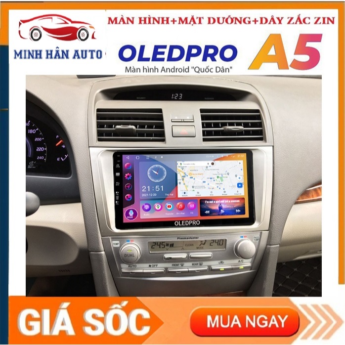 TẶNG VIETMAP S2-COMBO màn hình OLEDPRO A5 NEW kèm dưỡng cho xe TOYOTA CAMRY 2008-2012, bán phụ kiện 
