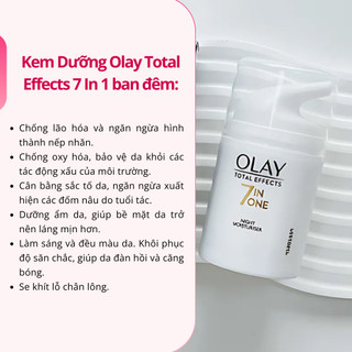 Kem dưỡng Chống Lão Hoá Olay Total Effects 7 In One ngày, đêm 50ml