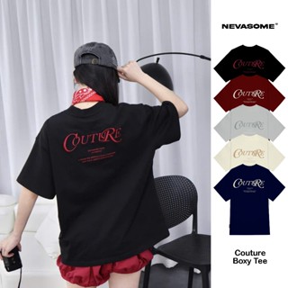 Áo Thun Boxy Couture Nevasome Cotton 250gsm Tay Lỡ Form Boxy Rộng Nam Nữ Menswear Womenswear Cổ Tròn