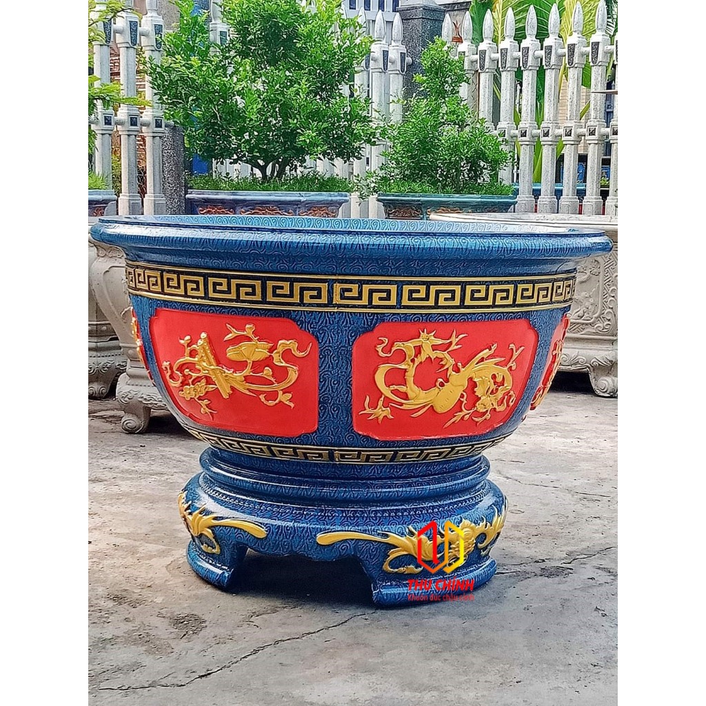 Khuôn đúc chậu cảnh ABS tròn 1m kèm chân đôn.