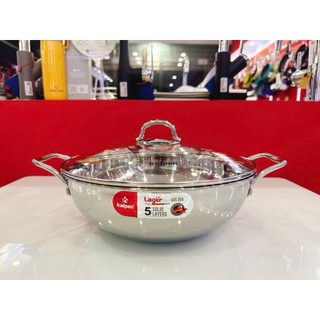 Nồi lẩu kalpen 28cm bếp từ nguyên khối inox cao cấp 316 chảo lẩu inox 304 đúc liền nguyên khối kalpen kp-8528