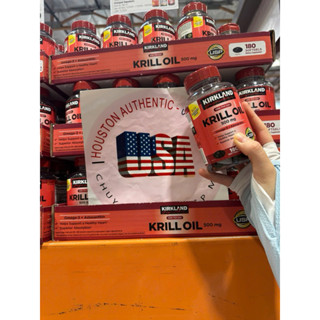 [ ĐỦ BILL STORE + AIR] Dầu nhuyễn thể Kirkland Krill Oil Omega3 + Astaxanthin 500mg 160 viên _ Live mua hàng tại Mỹ