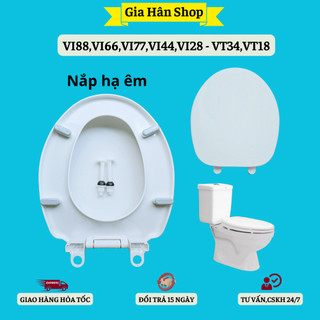 Nắp Bồn Cầu Viglacera Két Rời VI88,VI66,VI77,VI44,VI28 - VT34,VT18 Nắp Rơi Êm Phủ Bóng Chống Ố Vàng -MH09
