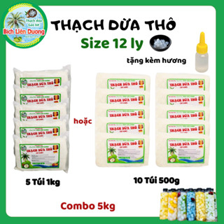COMBO 5KG THẠCH DỪA THÔ ÉP KHÔ SIZE 12 LI TẶNG KÈM HƯƠNG