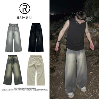 Quần jean ống  nam nữ ống xuông màu GRIND Retro, quần bò ống rộng WASH LOOSE WHOSE CALEM.CLUB Unisex