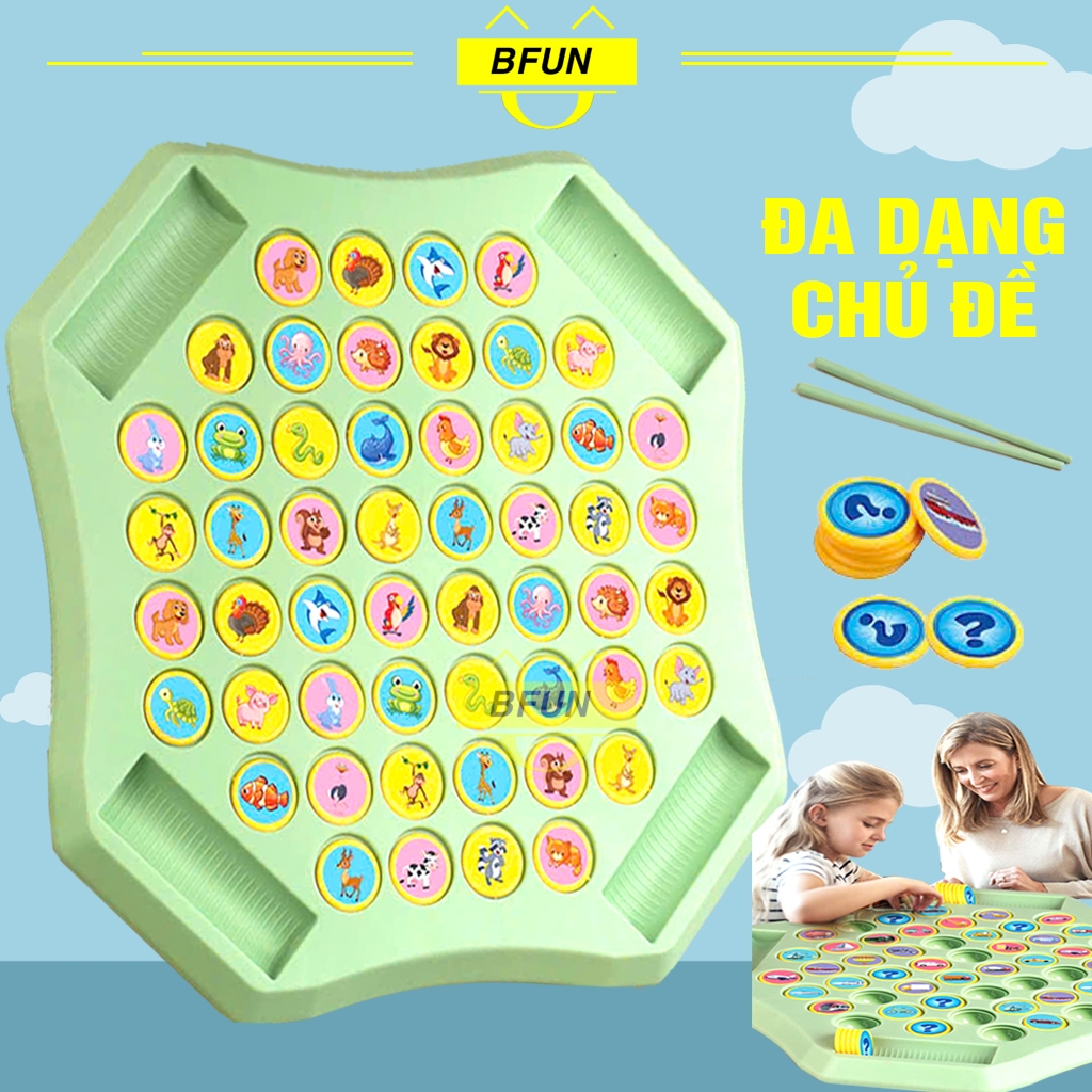 Đồ Chơi Cờ Lật Cho Bé Rèn Luyện Trí Nhớ - Đồ Chơi Xếp Hình Trò Chơi Cho Bé Chủ Đề Trái Cây, Động Vật, Phương Tiện Bfun