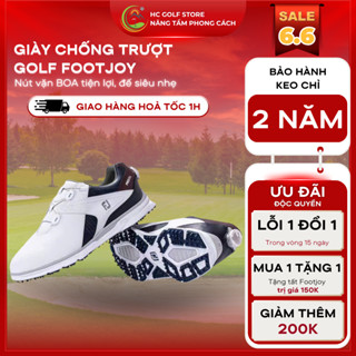 Giày golf nam FOOTJOY PROSL, giày nam cao cấp chính hãng núm xoay tiện lợi chống nước đế đinh chống trơn trượt - HC GOLF