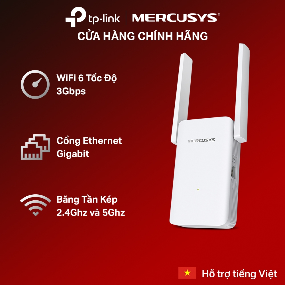 [Hỏa Tốc] Bộ Mở Rộng Sóng Wi-Fi 6 Mercusys ME80X AX3000