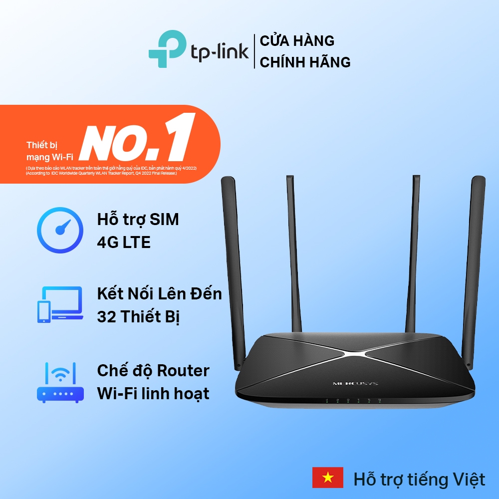 [Wi-Fi Cơ Bản] Bộ Phát WiFi 4G LTE Mercusys MB115-4G Tốc Độ 300 Mbps | Phù Hợp Cho Hộ Gia Đình