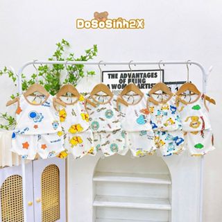 Combo 6 bộ quần áo ba lỗ trẻ em chất thun tăm lạnh cho bé trai gái từ 4-15kg dososinh2x