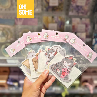 OHSOME - Túi thơm thiên nhiên dạng nén phiên bản Mèo lười treo tủ quần áo, phòng khách, nhà tắm, tủ giày kèm dây buộc