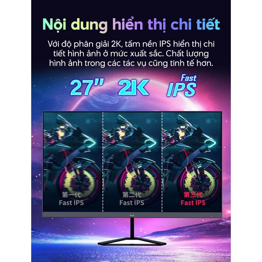 Màn hình Gaming ViewSonic VX2758-2K-PRO 27" 2K - Nano IPS - Fast IPS, 180Hz - 185Hz - 240Hz - Mới 100% | BigBuy360 - bigbuy360.vn