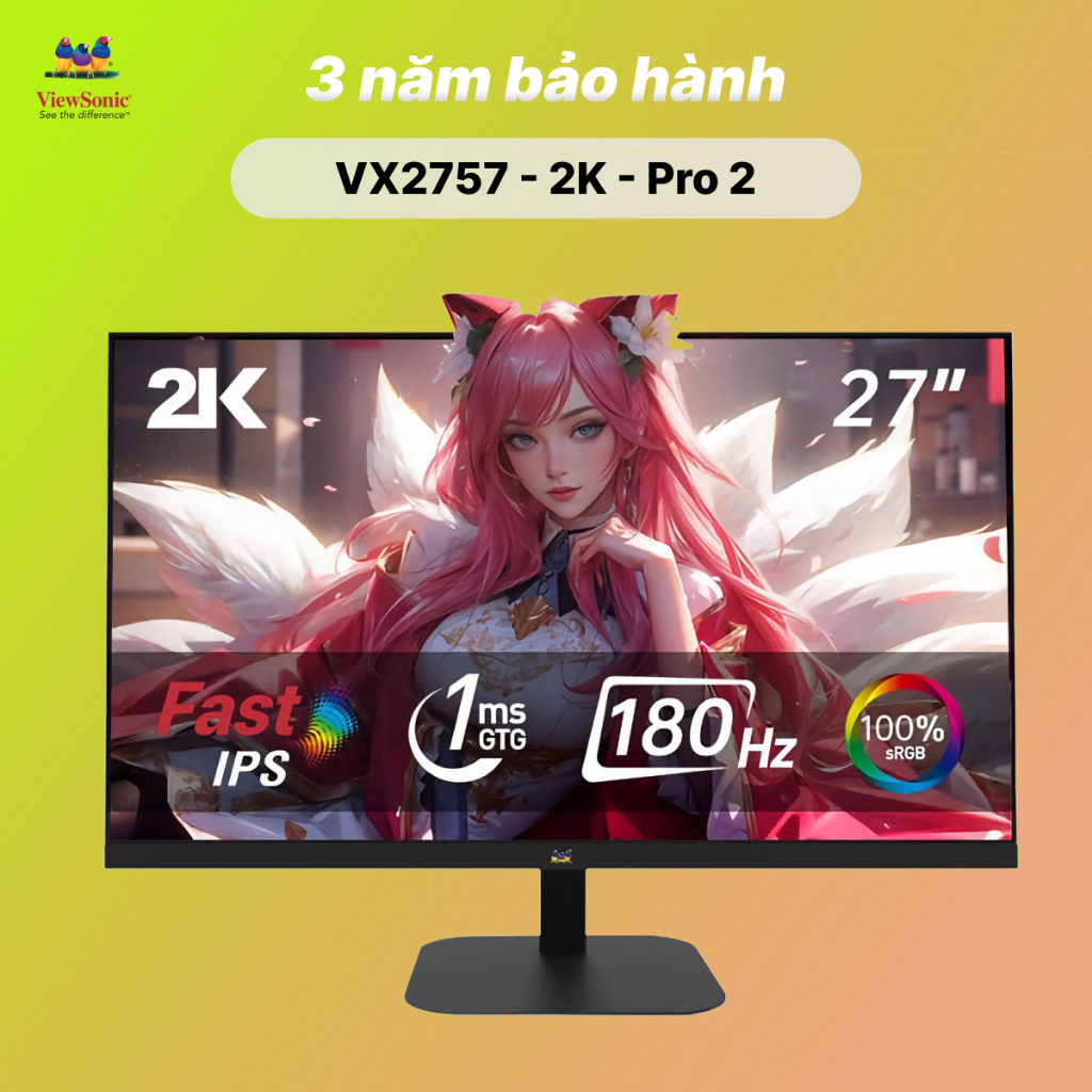 Màn hình Gaming ViewSonic VX2758-2K-PRO 27" 2K - Nano IPS - Fast IPS, 180Hz - 185Hz - 240Hz - Mới 100% | BigBuy360 - bigbuy360.vn
