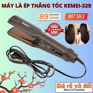  Máy Duỗi Tóc 4 Mức Chỉnh Nhiệt Kemei Nóng Nhanh Duỗi Thẳng Không Gây Tổn Thương Tóc 