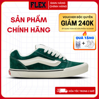 Giày thể thao Vans Knu Skool ‘Green’ VN0009QCGRN hottrend 2024 chính hãng cho nam nữ FLEX SHOP