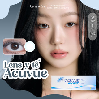 Kính áp tròng y tế trong suốt 1 ngày LENS XOẮN lens trong không màu ẩm cao ACUVUE MOIST