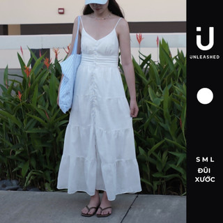 Váy 2 dây dài maxi mỏng mát 2 lớp xuyên thấu dưới nắng Unleashedvn Meadow Cami Dress