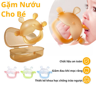 Gặm Nướu Cho Bé Xỏ Tay Hình Gấu, Đồ Chơi Gặm Nứu Silicone Dễ Thương Siêu Mềm An Toàn Cho Trẻ Sơ Sinh