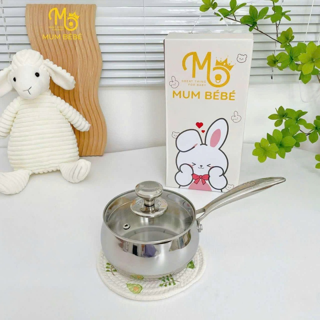 Nồi quánh inox Mum Bébé dáng bầu 14cm