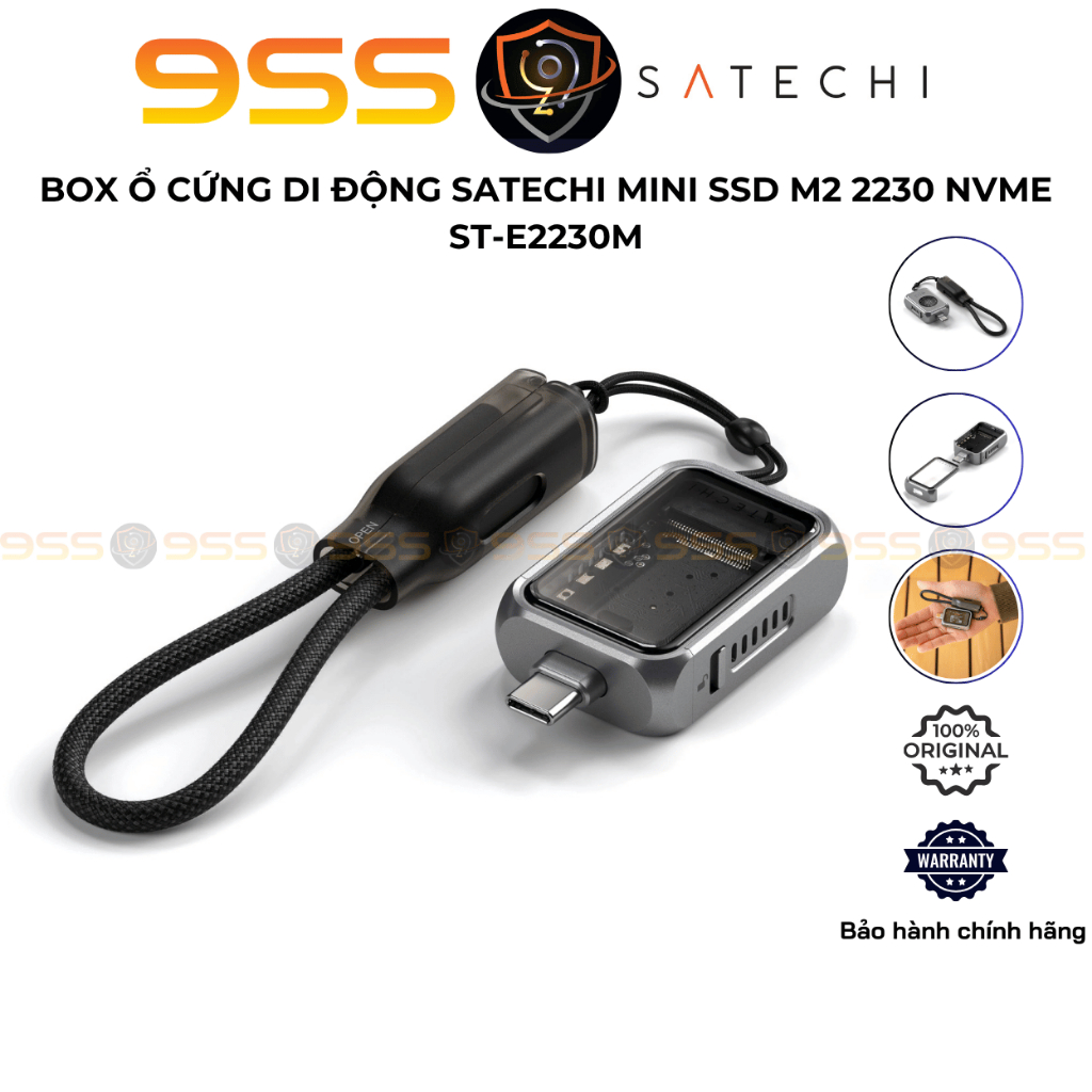 Box Ổ Cứng Di Động Satechi Mini SSD M2 2230 NVMe-ST-E2230M – Lưu Trữ Siêu Nhanh, Gọn Nhẹ, An Toàn