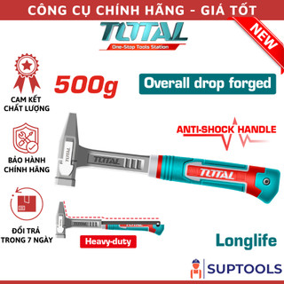 Búa đinh đầu dẹp và vuông 500g TOTAL THMH62500L đầu búa chịu lực nặng (Đồ nghề)