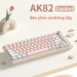Bàn phím cơ gaming Không dây 2.4G/Bluetooth Brown switch 87 phím màu tím/xanh/hồng,có đèn RGB,cho máy tính/laptop