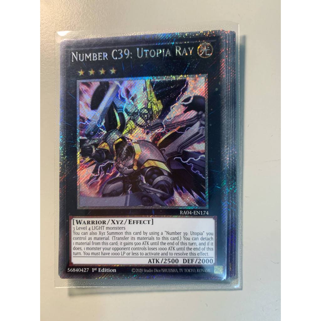 thẻ bài Yugioh chính hãng Number C39: Utopia Ray RA04-EN174 platinum
