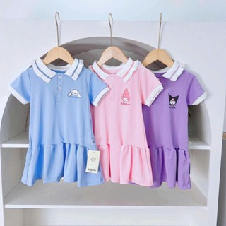 Váy cho bé gái , váy polo kuromi đuôi cá 3 màu cho bé gái
