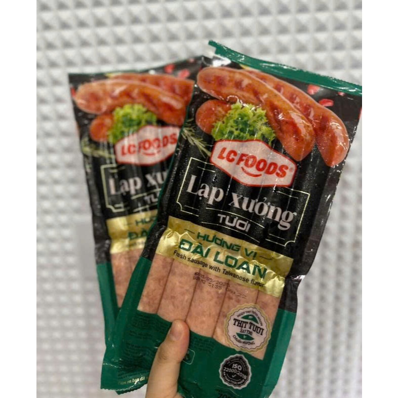 LẠP XƯỞNG Tươi Hương Vị Đài Loan LC 700g 10 Cây, Xúc xích đài loan, lạp xưởng nướng đá Siêu Ngon