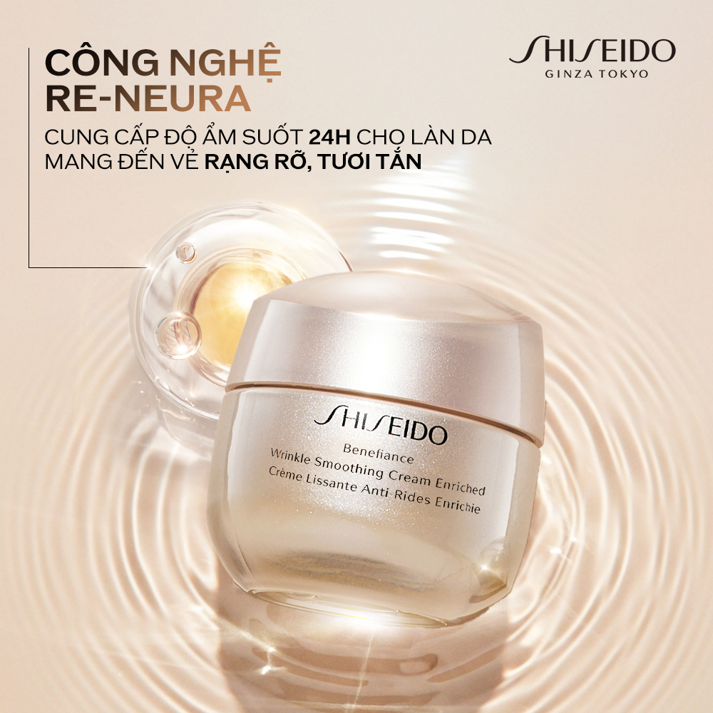 Kem dưỡng da chống lão hóa giàu ẩm Shiseido Benefiance Wrinkle Smoothing Cream Enriched 50ml | BigBuy360 - bigbuy360.vn