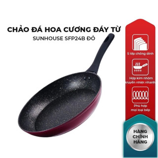 Chảo đá hoa cương đáy từ SUNHOUSE SFP24B/26B/28B - Bảo hành chính hãng 12 tháng