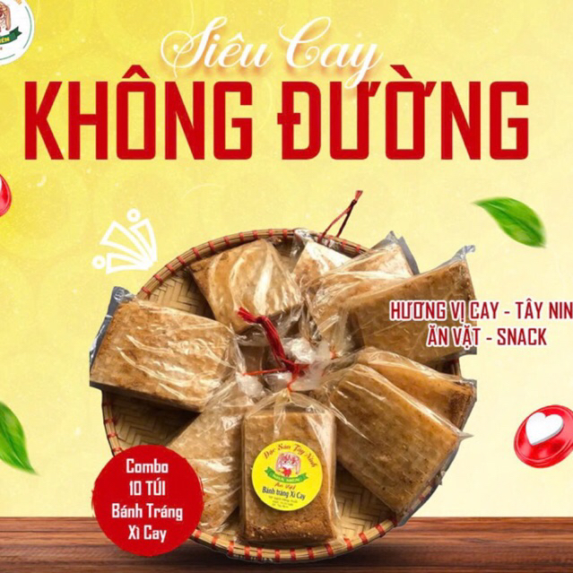 10 BỊCH Bánh tráng xucay siêu cay (Không đường) Snack Ăn Vặt Food