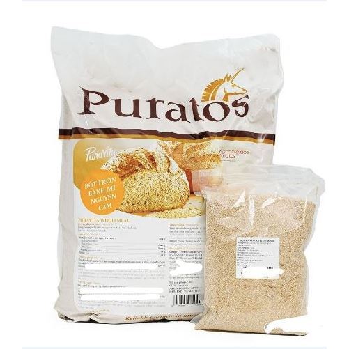 Bột mì Nguyên Cám Puratos gói 1kg - Bột mì nguyên cám gói 1 kg chiết lẻ từ bao 5kg của Puratos