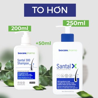 Mới - Dầu gội dược liệu BIO CARE PHARMA giảm gàu, nấm ngứa da đầu Santal 300 Shampoo 100ml và 200ml