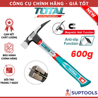  Búa lợp mái tôn đóng mái 600g TOTAL THCH61060 có đầu nhổ đinh lực nam châm mạnh  Đồ nghề  