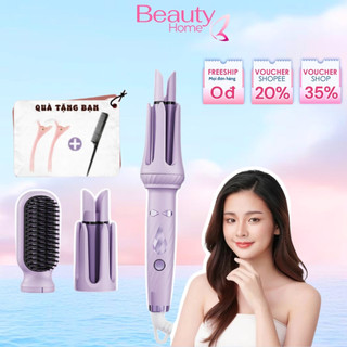  Máy Uốn Tóc Tự Động Faers 3IN1 Trục Xoay 28mm 32mm và Lược Điện Phủ Gốm Sứ Cao Cấp Chống Bỏng Có Ion Âm Bảo Vệ Tóc 