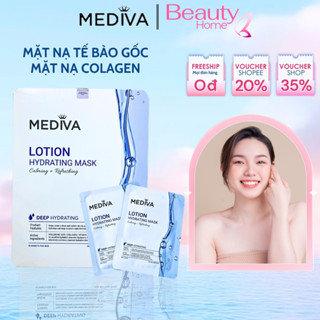 Mặt Nạ Colagen Mediva, Mặt Nạ Dưỡng Trắng Da Siêu Cấp Ẩm. Một Hộp 10 Miếng Nâng Cấp Làn Da