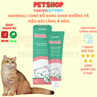 Gel Hairball Cure bổ sung dinh dưỡng và hỗ trợ tiêu búi lông cho mèo